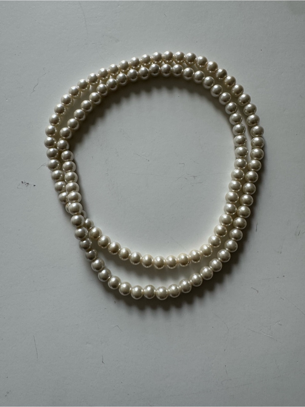 Classic Pearl Necklace - White Pearls